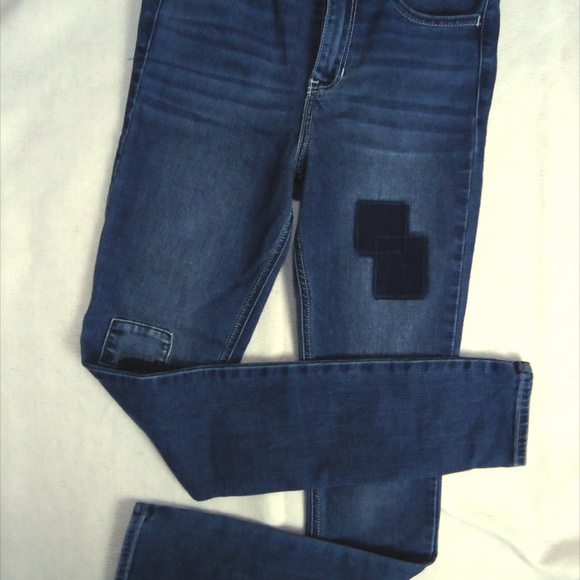 hollister patched jeans